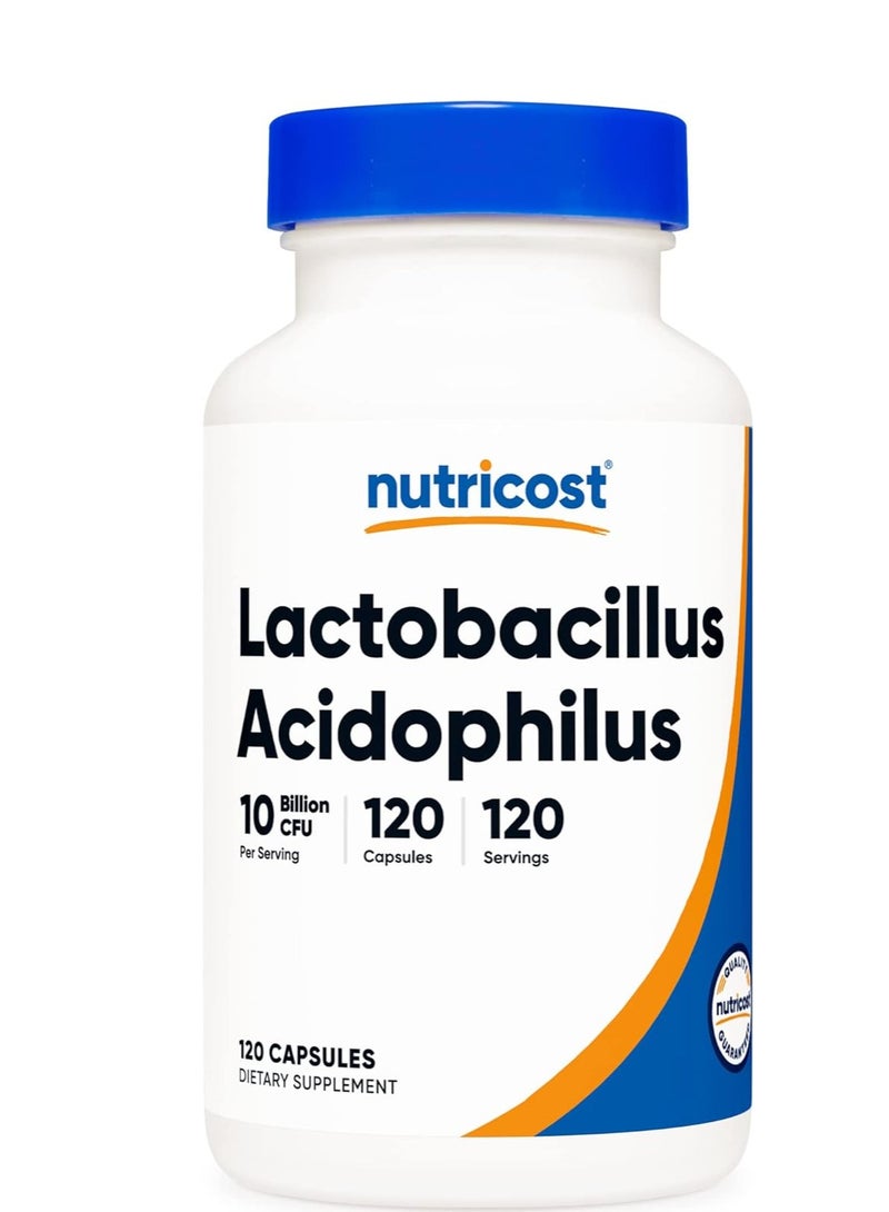 اكتوباكيللوس اسيدوفيلوس 10 مليار CFU، 120 كبسولة نباتية - Image 1