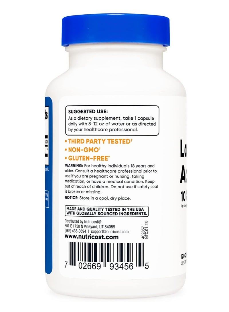 اكتوباكيللوس اسيدوفيلوس 10 مليار CFU، 120 كبسولة نباتية - Image 2