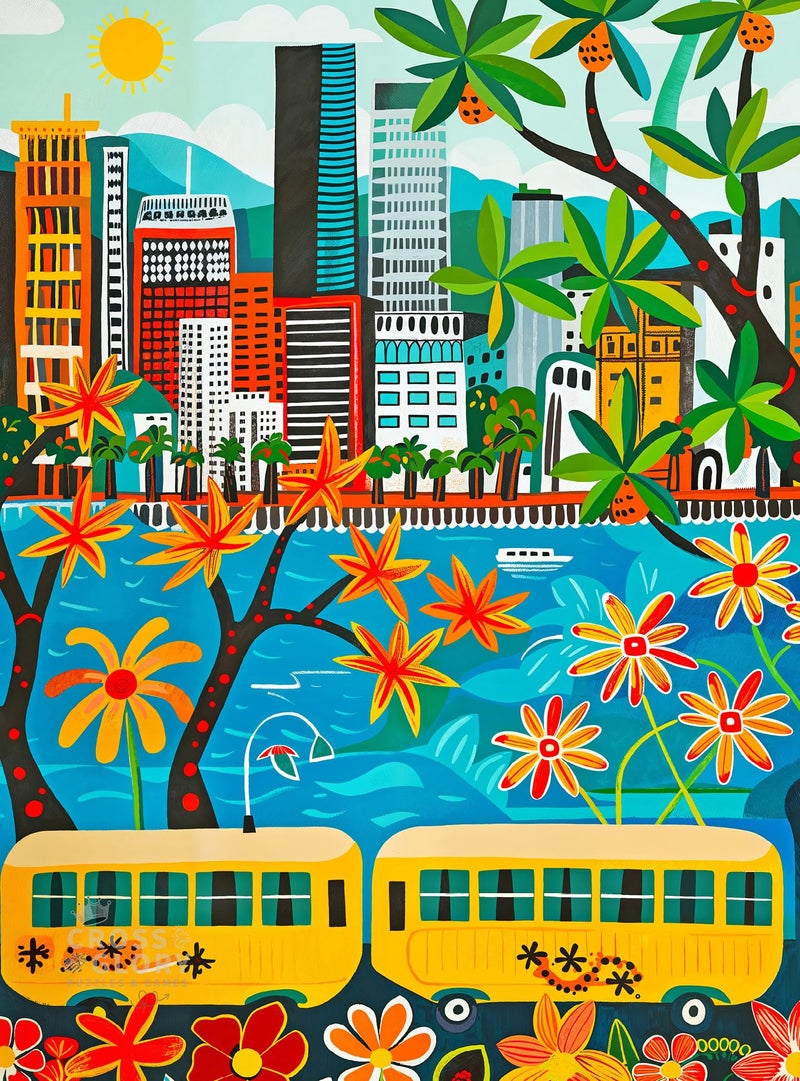Cross & Glory Cross Glory Golden Shores of Waikiki 1000 Piece Jigsaw Puzzle for Adults Best New Honolulu Artwork Puzzle Unique Hawaiian Island Challenge - Image 3