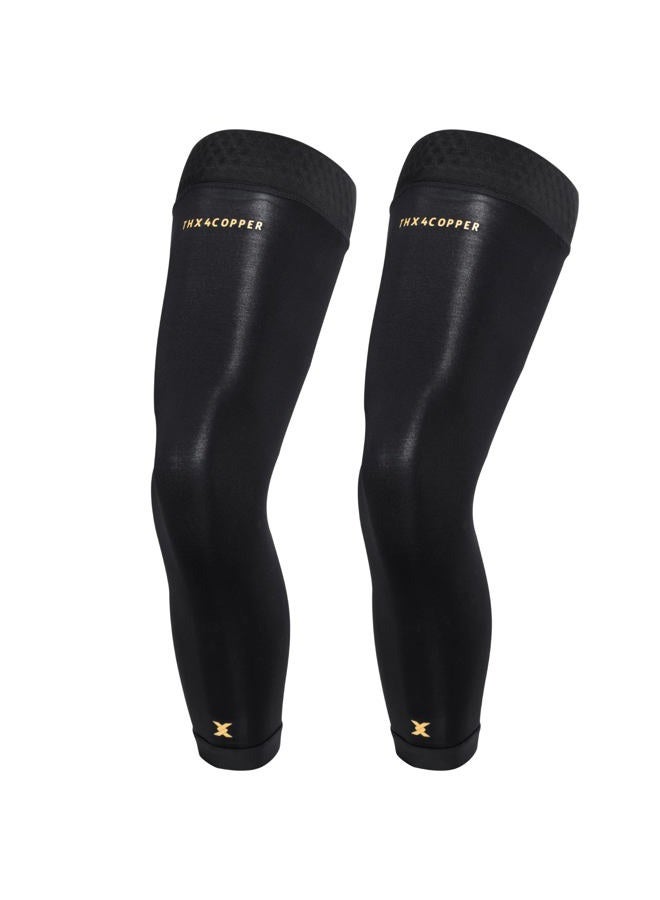 Thx4COPPER Full Leg Compression Sleeves, Anti Slip Long Leg Knee Stabilizer Brace, Knee Thigh Calf Support for Running Basketball Cycling Football, Leg Protection Knee Pain Relief Arthritis - Image 1