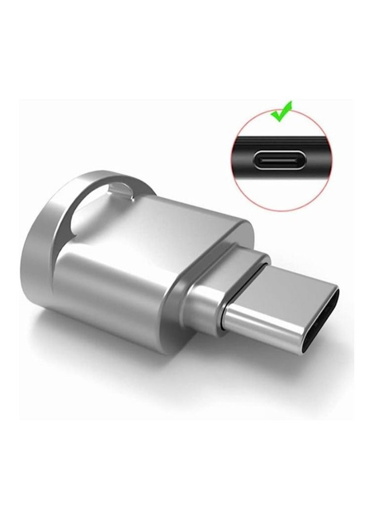 Type C Micro SD/TF Card Reader with Keychain,USB C to Micro SD SDHC SDXC OTG Memory Reader,Ultra-Compact, Portable, for Galaxy Note 20 S20  - Image 1