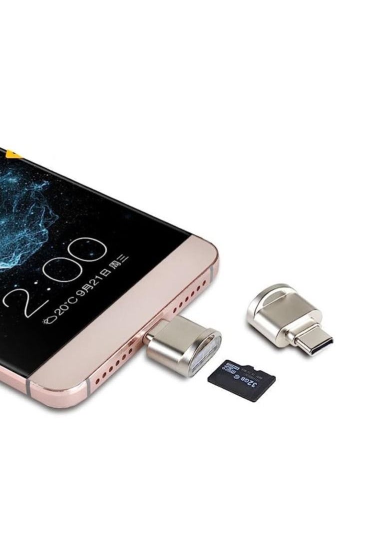 Type C Micro SD/TF Card Reader with Keychain,USB C to Micro SD SDHC SDXC OTG Memory Reader,Ultra-Compact, Portable, for Galaxy Note 20 S20  - Image 2