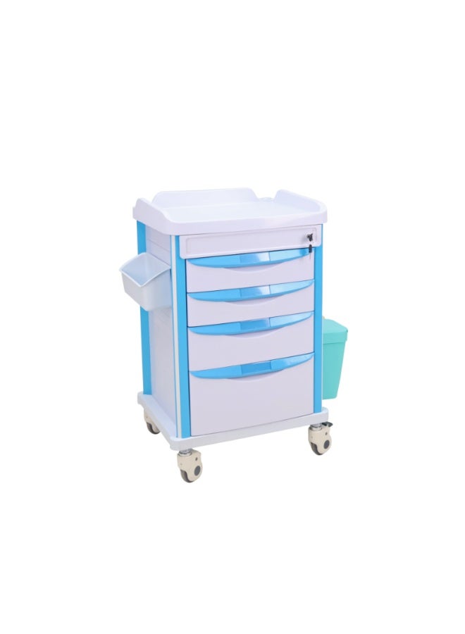 Kaiyang High-quality medication cart with 4 storage drawers - sturdy frame, silent medical casters with brakes, and integrated side accessories - Image 3