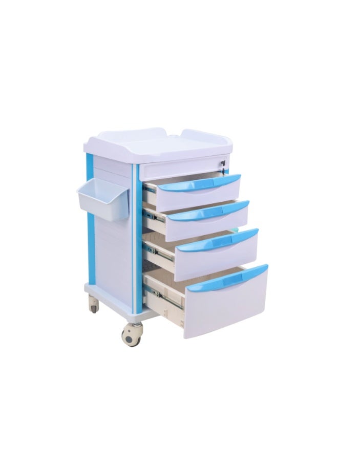 Kaiyang High-quality medication cart with 4 storage drawers - sturdy frame, silent medical casters with brakes, and integrated side accessories - Image 2