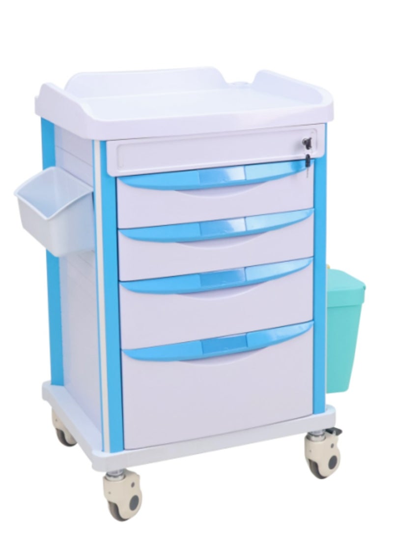 Kaiyang High-quality medication cart with 4 storage drawers - sturdy frame, silent medical casters with brakes, and integrated side accessories - Image 1