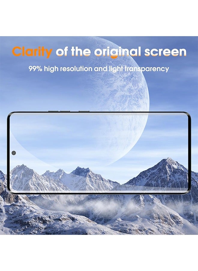 إكس ليفيل 3 قطع واقي شاشة لهاتف Motorola Edge 50 Ultra 5G مصنوع من زجاج مقوى، تغطية كاملة، صلابة عالية 9H، مضاد للخدش، مضاد لبصمات الأصابع، خالٍ من الفقاعات - Image 4