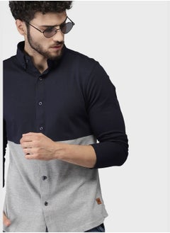 Campus Sutra Color Block Shirt  - Image 1