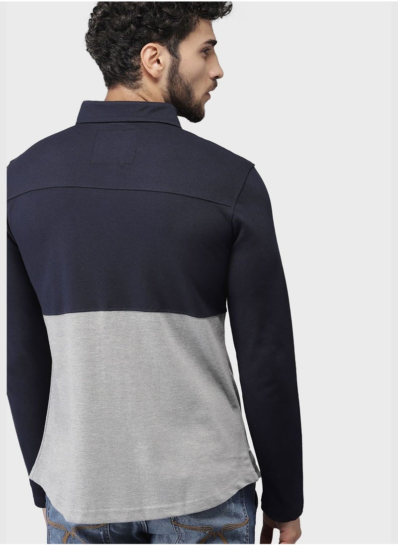 Campus Sutra Color Block Shirt  - Image 3