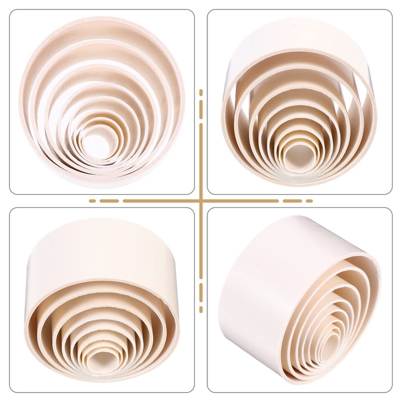 EXCEART أداة صنع الزهور EXCEART 16 قطعة أنابيب بلاستيكية مختلطة 8 أحجام أداة صنع الزهور من النايلون ملحقات الزهور الحريرية بيضاء - Image 3