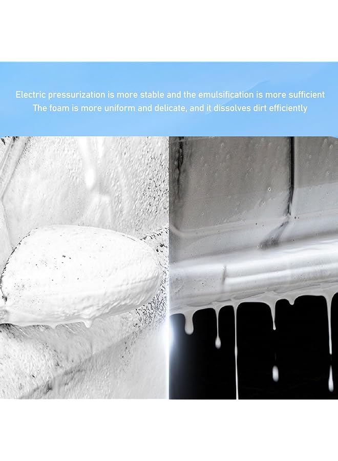 X Spring Electric Pressurized Foam Sprayer, Adjustable Foam Output, Cordless Car Wash Sprayer, 1.8L Usb Rechargeable Foam Cannon, Ideal For Car Detailing And Garden Watering - Image 3