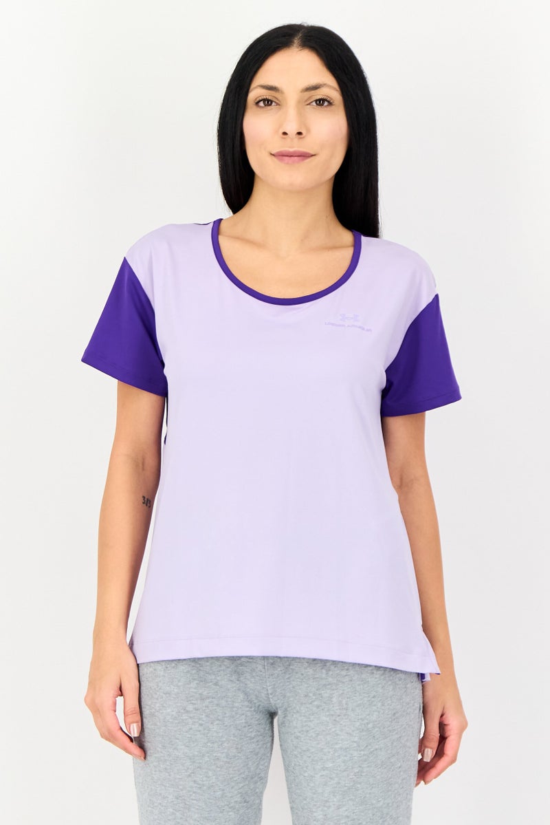 UNDER ARMOUR Women Loose Fit Short Sleeve Training T-Shirt, Multicolor - Image 1