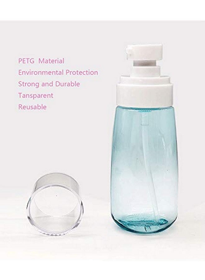 GBSTORE 2 Pcs 60 Ml Lotion Bottle Plastic Airless Pump Bottle, Refillable Travel Container Dispenser, For Shampoo, Conditioner, Lotion Face, Body Wash(White & Light Blue) - Image 3