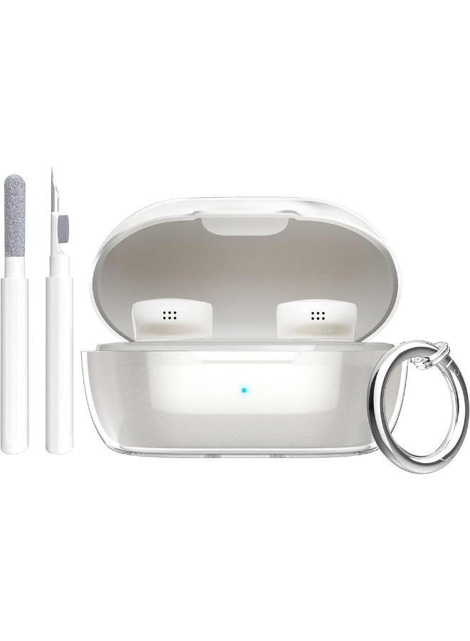 Transparent Case for Bose QuietComfort Earbuds 2024, Soft Cover with Carabiner Cleaning Kit  - Image 1