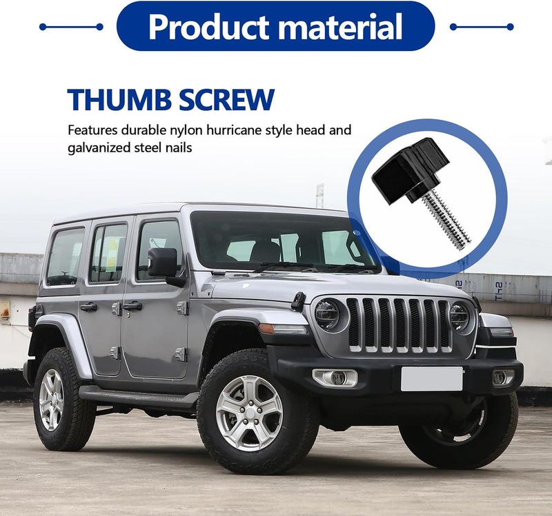 Vrasly 8 Pack Universal Hard Top Bolts for Jeep Wrangler - Image 4
