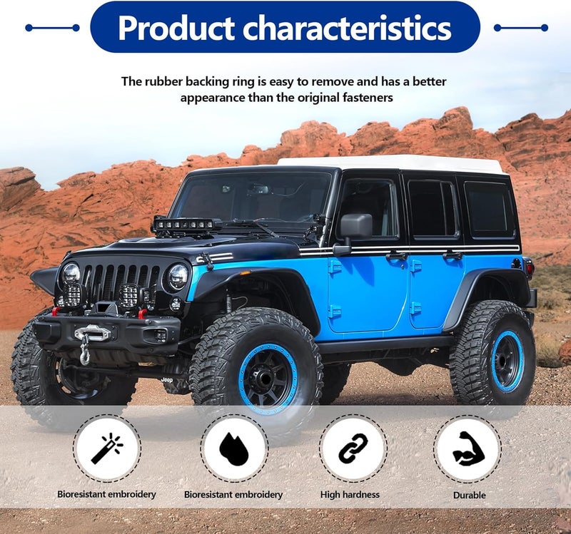 Vrasly 8 Pack Universal Hard Top Bolts for Jeep Wrangler - Image 5
