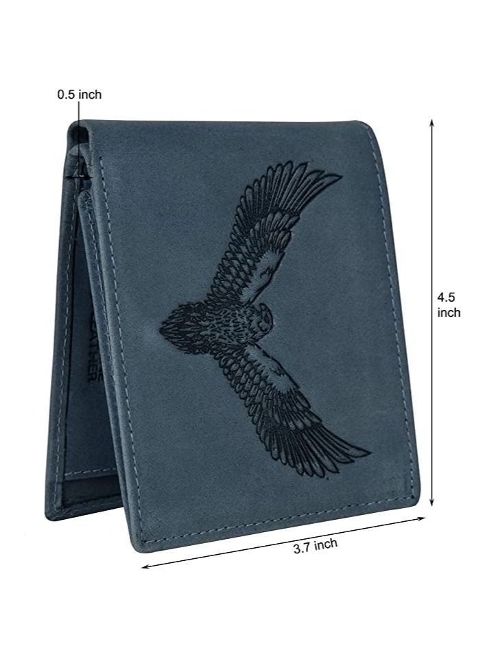 Zeus Vintage Blue Leather Wallet for Men - Image 3