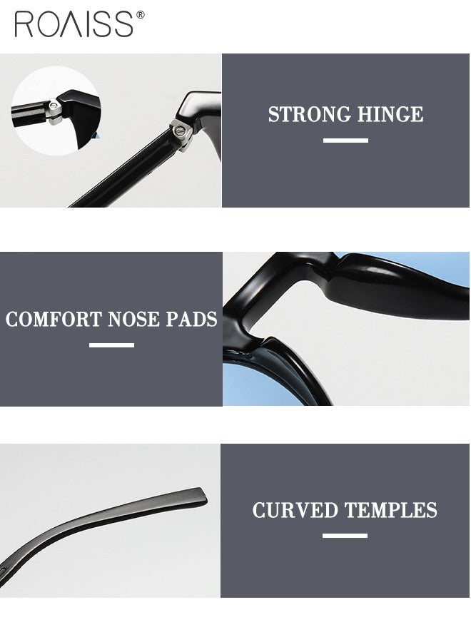 roaiss Retro Polarized Square Sunglasses for Men Women, UV400 Protection Sun Glasses with TR Frame, Unisex Photochromic Glasses Glasses for Driving, Fishing, Golfing, Traveling, 60mm - Image 5