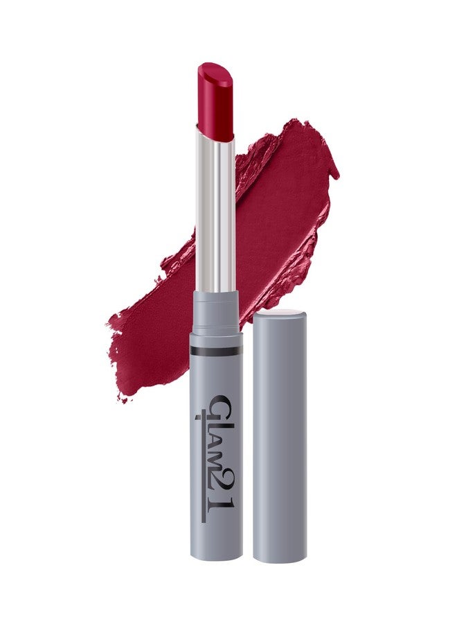 Glam 21 Glam21 Long Lasting Non-Transfer Lipstick|Creamy Matte Formula | Smudge-Free | HD-Colored lips - 2gm|Supper Maroon-04 - Image 1