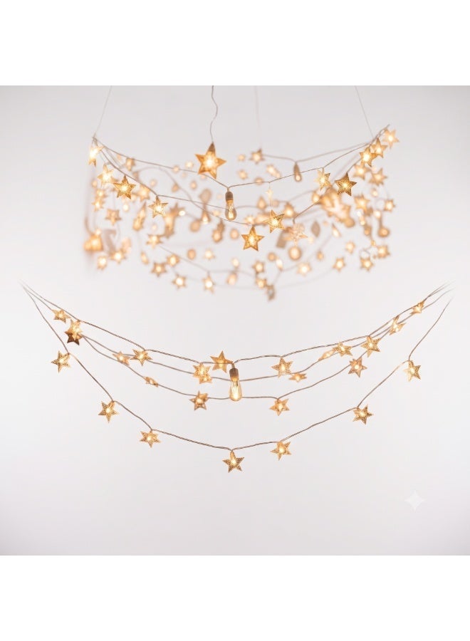 LED Decorative String Lights 6m 40 LEDs USB Warm White for Bedroom Party Camping - Image 3