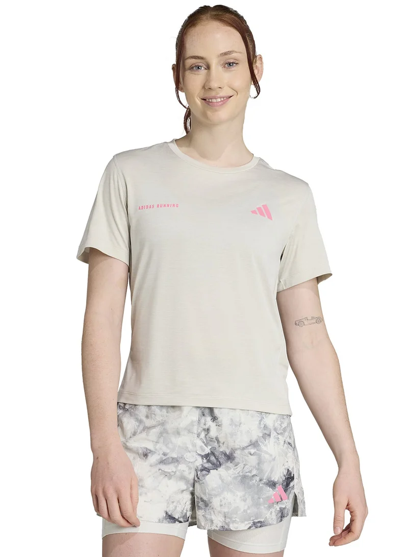 Adidas Otr Mel Tee W Grey Running Shirts For Women 2XS