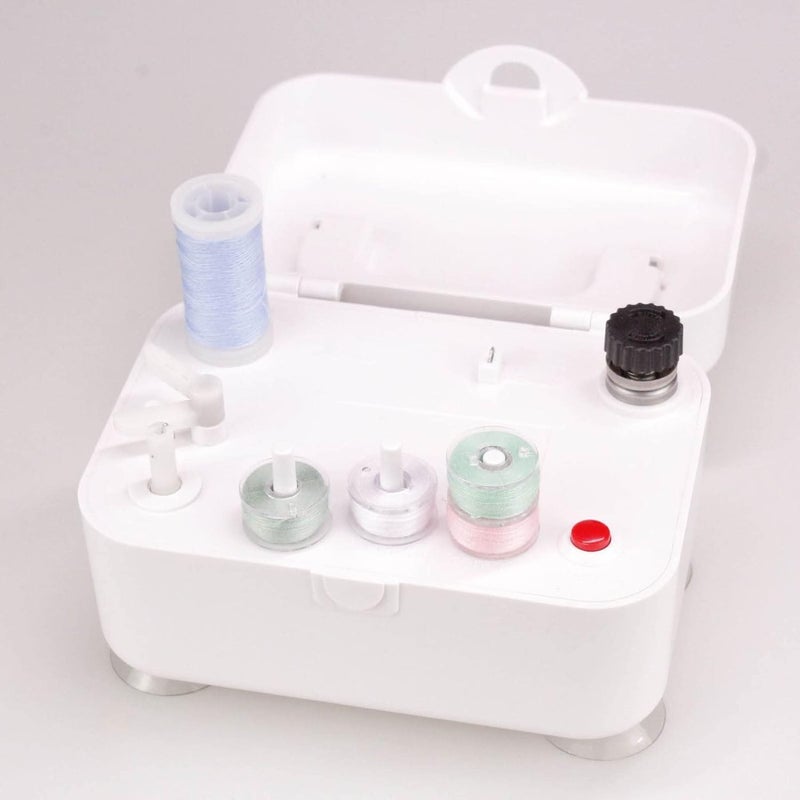 klarako Electric Bobbin Winder, Portable Side Winder with Two Kinds of Bobbin Fixing Structures, USB or Battery Power Supply, Suction Cup Design Automatic Bobbin Winder for Sewing - Image 4