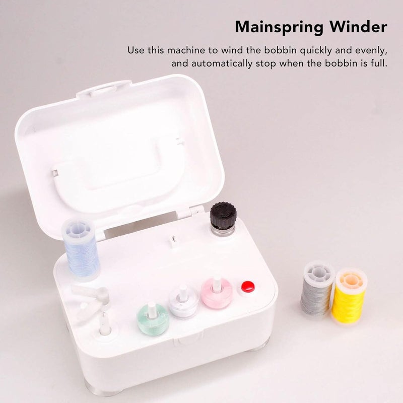 klarako Electric Bobbin Winder, Portable Side Winder with Two Kinds of Bobbin Fixing Structures, USB or Battery Power Supply, Suction Cup Design Automatic Bobbin Winder for Sewing - Image 2