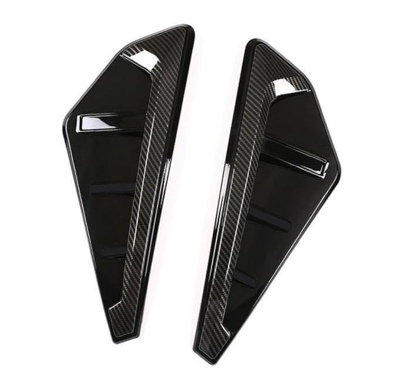 2 PCS Shark Gills Side Decoration Fender Vent TrimBody Marker Fender Air wing Vent Trim Cover Compatible with BMW X5 X5M G05 2019 2020 2021 2022 2023 Carbon Fiber