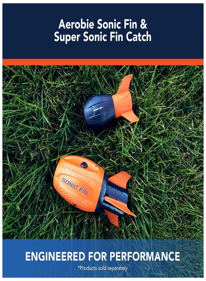 Spin Master Aerobie Super Sonic Fin Catch Football Toy, Aerodynamic Football Toys with Soft Construction, Outdoor Games for Kids Aged 8 & Up, Blue/Orange - Image 5