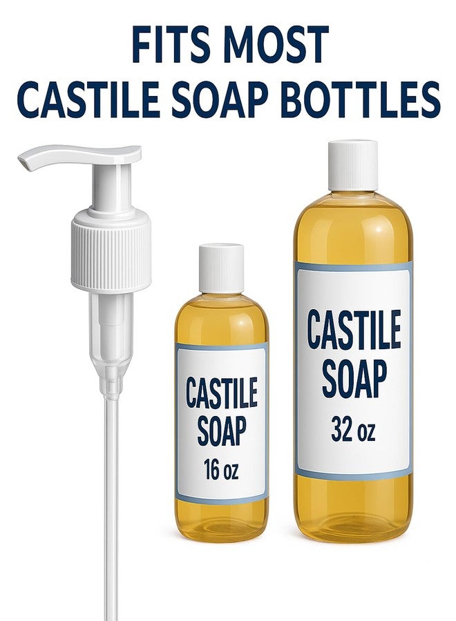 BAR5F Soap and Lotion Pump, Fits Most 32oz Castile Soap Bottles, 28/410 Neck, 2cc Dispensed Per Pump BPA-Free (4 Pack) - Image 2