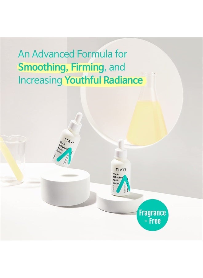 TIA'M سيروم الشباب من TIAM فيتا A باكوشيول، سيروم وجه مضاد للشيخوخة للتجاعيد والبقع الداكنة، مناسب للبشرة الحساسة، 1.35 أونصة سائلة / 40 مل - Image 5