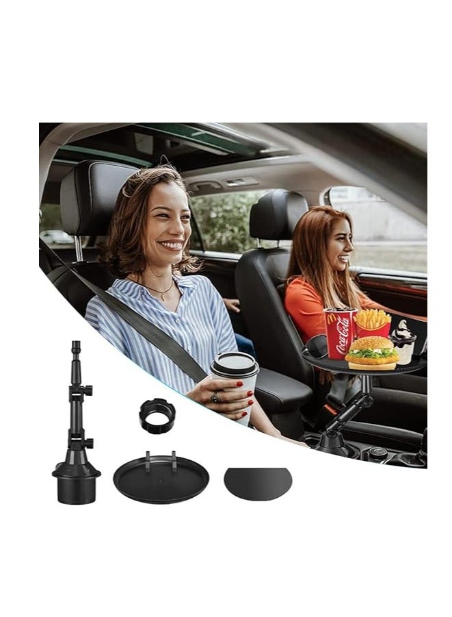 Generic Cup Holder Tray for Car, Car Tray Table with Cell Phone Slot, 360°Adjustable Car Trays for Eating, Car Cup Holder Tray Fits Most Vehicles  - Image 3