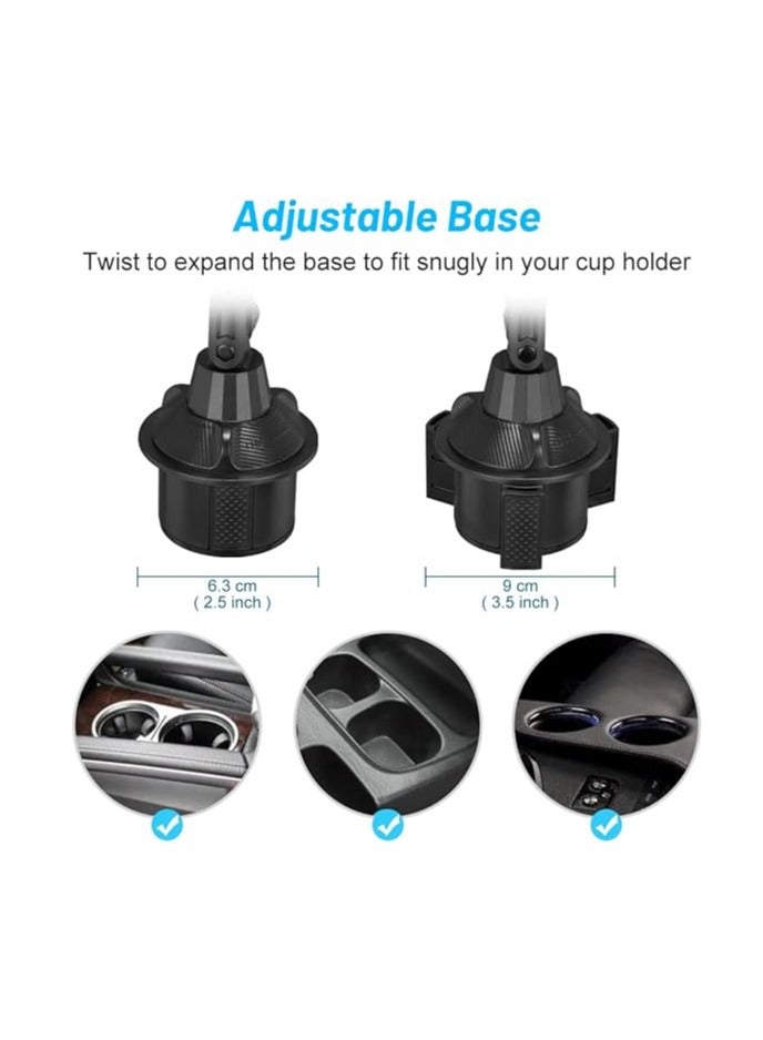 Generic Cup Holder Tray for Car, Car Tray Table with Cell Phone Slot, 360°Adjustable Car Trays for Eating, Car Cup Holder Tray Fits Most Vehicles  - Image 5
