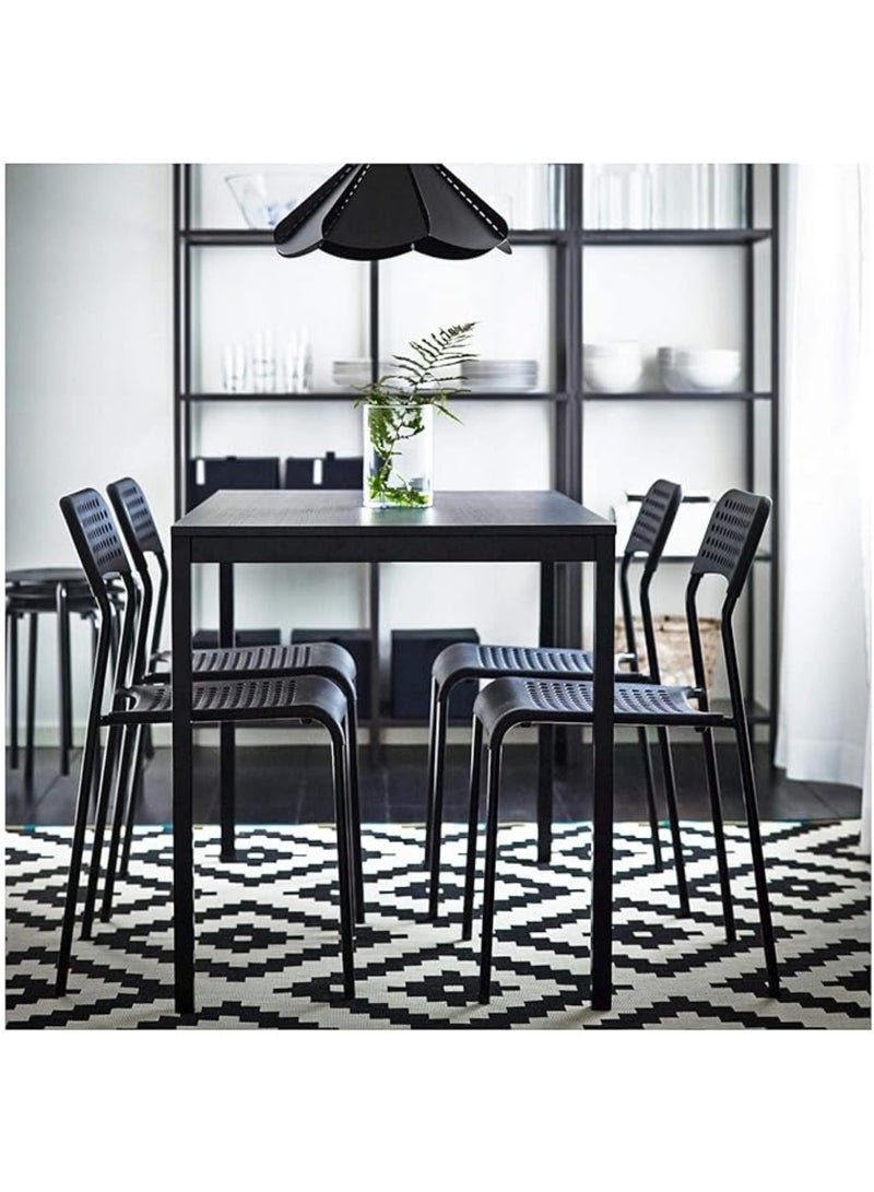 A Set of Dining Chairs with a Modern Design for Home and Office Consisting of 4 Seats Black Color - Image 2