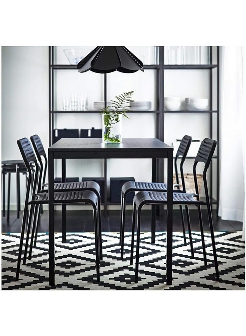 A Set of Dining Chairs with a Modern Design for Home and Office Consisting of 4 Seats Black Color - Image 3