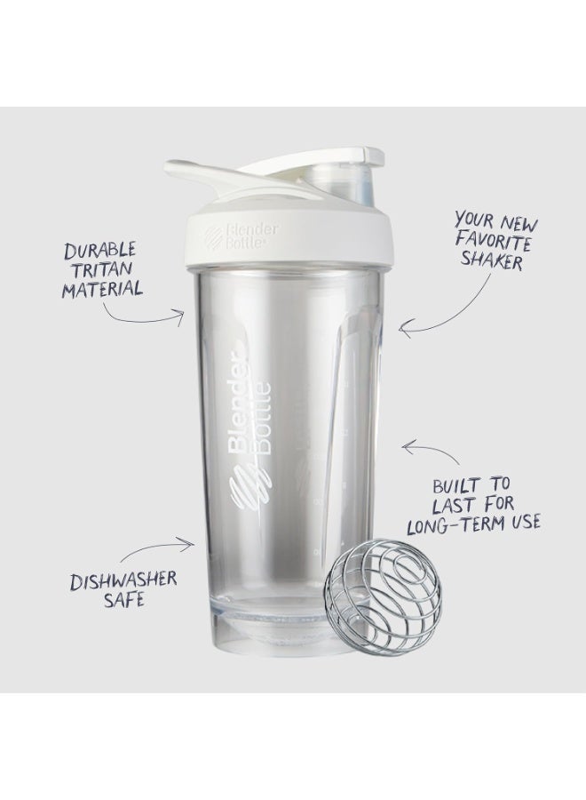 BlenderBottle Strada Tritan Shaker Bottle with Locking Lid, 28-Ounce, White - Image 4
