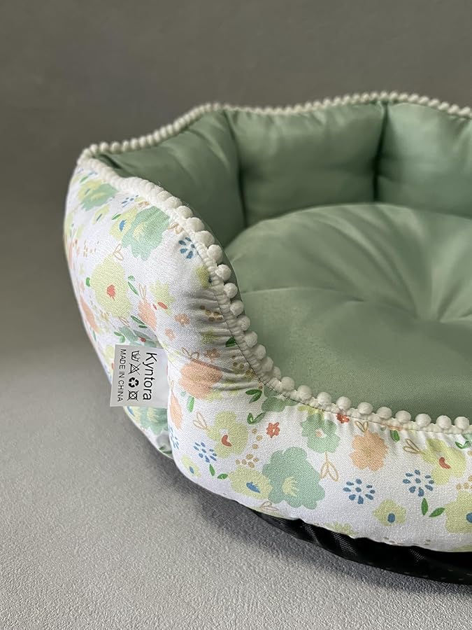 Washable Calming Warming Pet Bed Anti Slip Bottom 25x21x8 Inches - Image 3