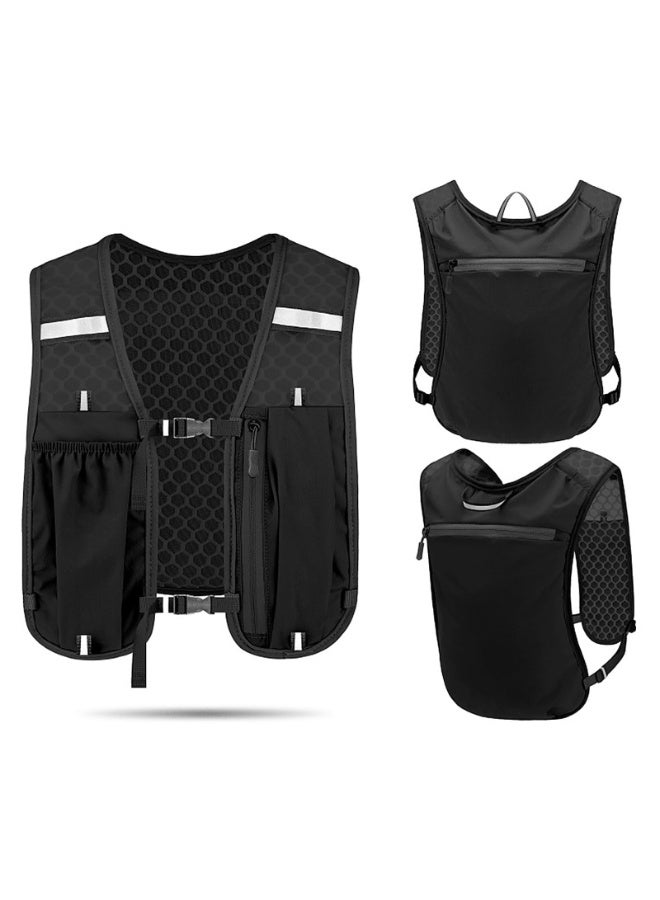 OSHIMA Unisex Running Vest with Phone Holder & Storage, Adjustable Unisex Reflective Vest Lightweight & Breathable Running Backpack, Multifunctional Hydration Backpack for Workouts Running Cycling Hiking - Image 1