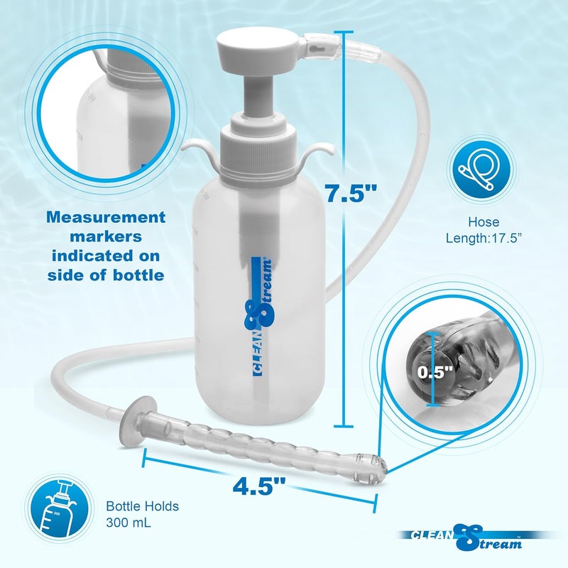 Cleanstream Pump Action Enema Bottle with Flexible Nozzle and SyringeStyle Handle, 300 mL Capacity, Silicone Material, Easy SelfCleansing Douche System for Controlled Personal Care - Image 4