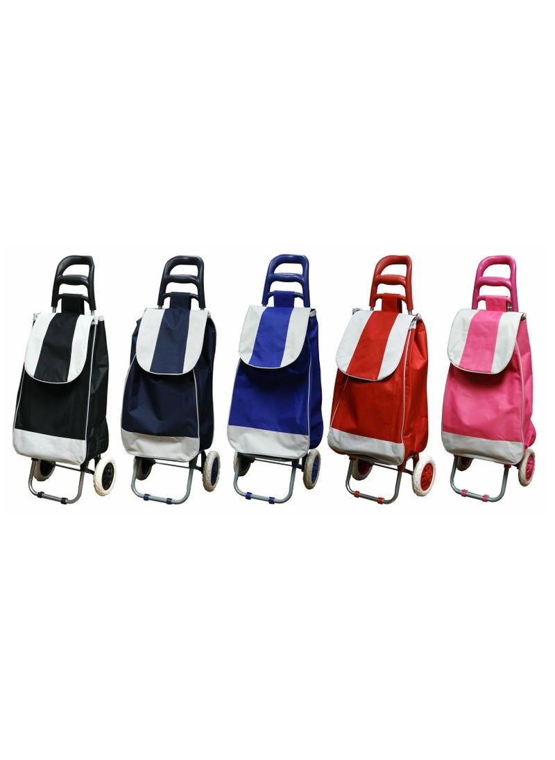 DubaiGallery 1Pcs Random Color High Quality Travel Trolley Vegetable Folding Shopping Cart on Wheels Bag  - Image 2