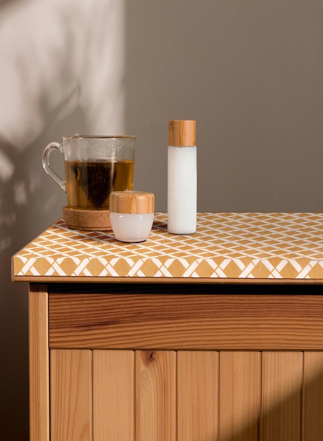 Agroha PVC Wardrobe and Kitchen Cupboard Cum Shelf Mat Liner, Printed (Golden Check, 3 Meters) - Image 4