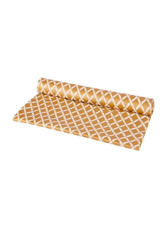 Agroha PVC Wardrobe and Kitchen Cupboard Cum Shelf Mat Liner, Printed (Golden Check, 3 Meters) - Image 5
