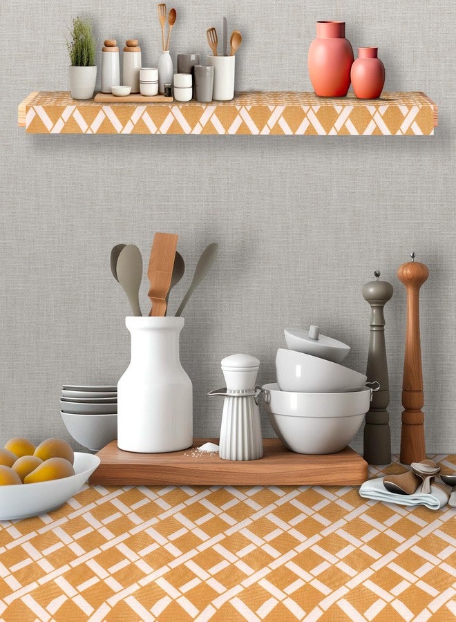 Agroha PVC Wardrobe and Kitchen Cupboard Cum Shelf Mat Liner, Printed (Golden Check, 3 Meters) - Image 3