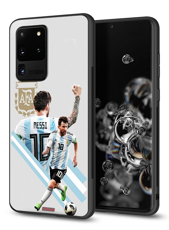 Tolwak Samsung Galaxy S20 Ultra Protective Case Cover Leo Messi Art - Image 1