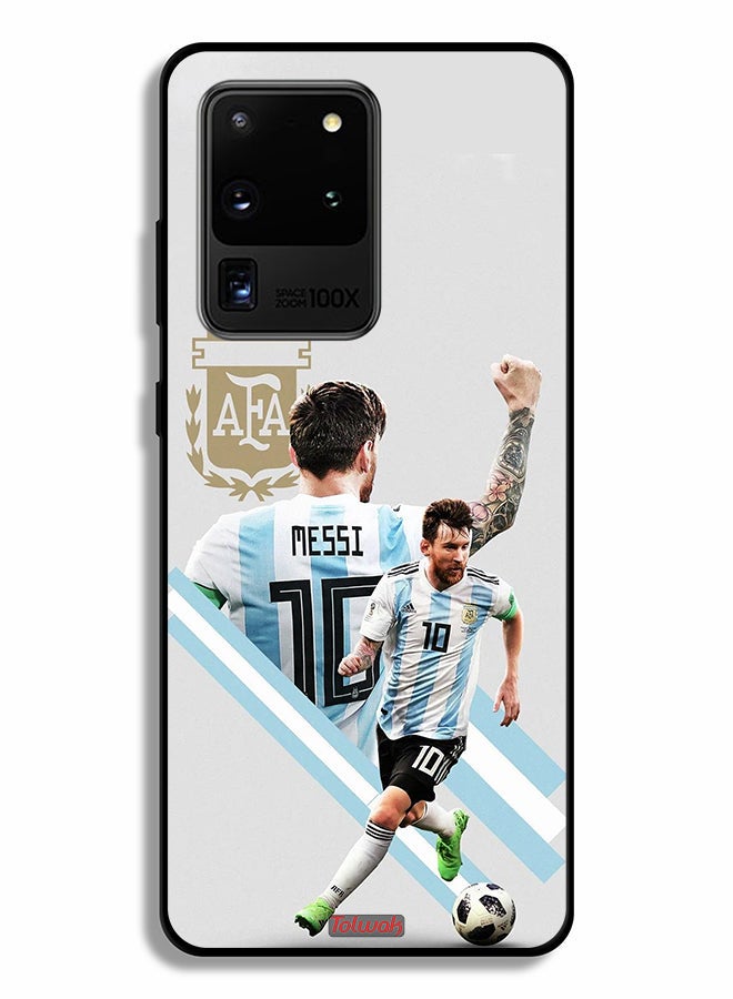 Tolwak Samsung Galaxy S20 Ultra Protective Case Cover Leo Messi Art - Image 2