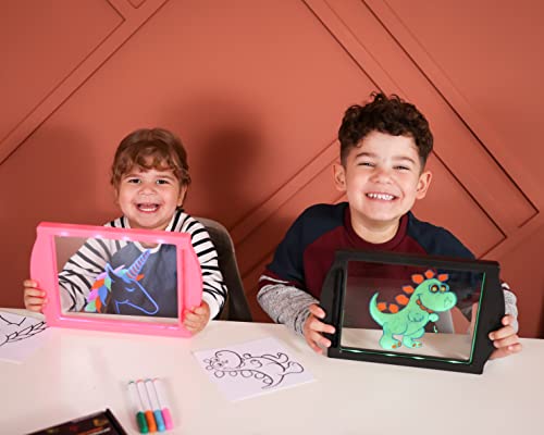 Marvin's Magic Marvins Magic Glow Art Neon LED Drawing Board for Kids Pink Doodle Board with Glow in the Dark Markers Light Up Tracing Pad and Drawing Tablet Mess Free Arts and Crafts Set Ages 5 - Image 5