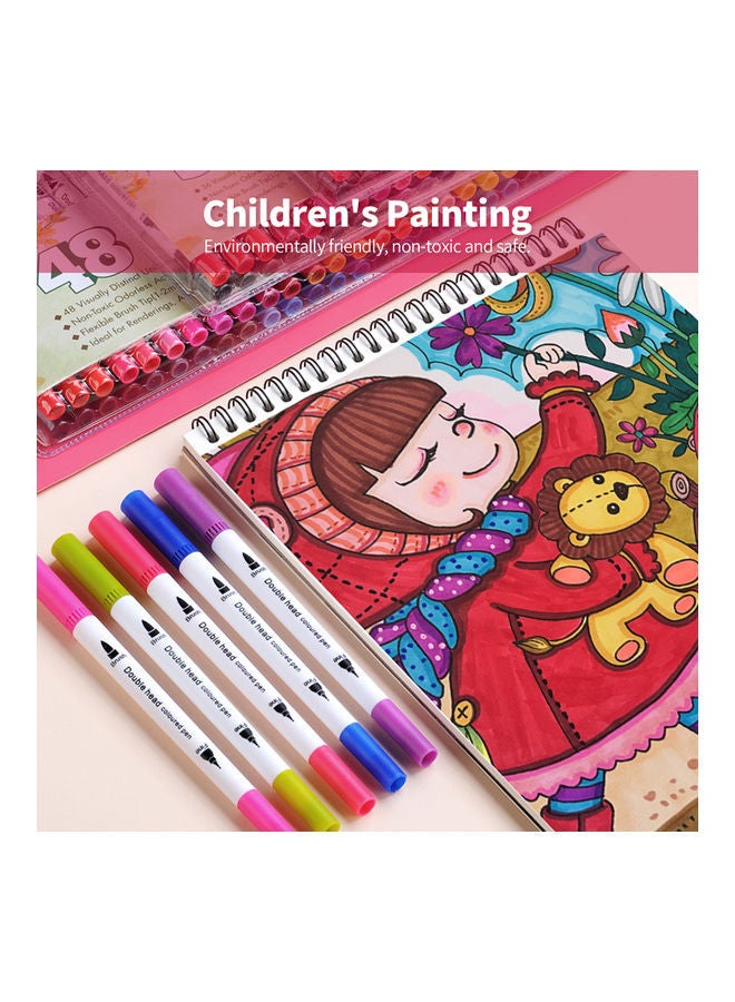NIBEMINENT 48-Piece Double Head Coloured Pen Set Multicolour - Image 5