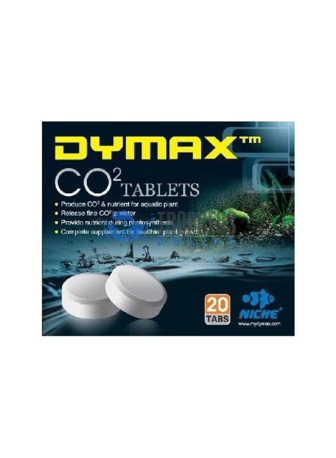 Dymax CO2 Tablets – 20 Tablets | CO2 Supplement for Aquatic Plants