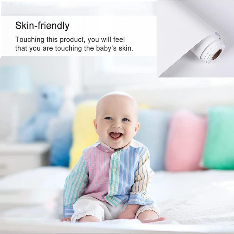 S-Sia Vendors-Good Purchase Good Care Sia Vendors Wall Stickers Pure White Vinyl Wallpaper Renovation Furniture Decorative Film Waterproof Stickers for Kitchen Backsplash Home Decor Rolls 1 Feet x 4 Feet Matte White  - Image 4