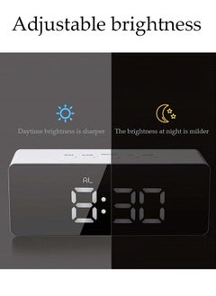 DUNISO Digital Alarm Clock,LED Electronic Desktop Clock with USB Port,Snooze Mode,Adjustable 2 Brightness,Large Display Desk Small Clock for Bedroom Office Decor  - Image 4
