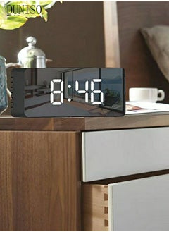 DUNISO Digital Alarm Clock,LED Electronic Desktop Clock with USB Port,Snooze Mode,Adjustable 2 Brightness,Large Display Desk Small Clock for Bedroom Office Decor  - Image 1